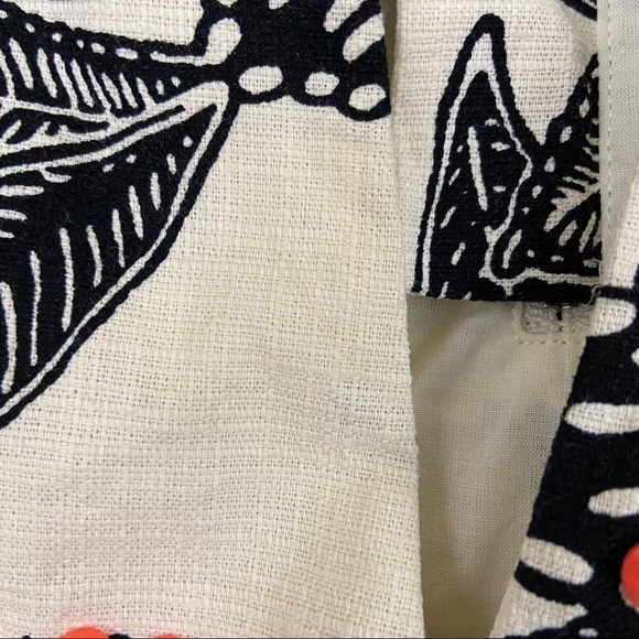 J. Crew Notch Shell Embellished Polynesian Beaded Top Cotton Blend Sleeveless 0 - Picture 6 of 10